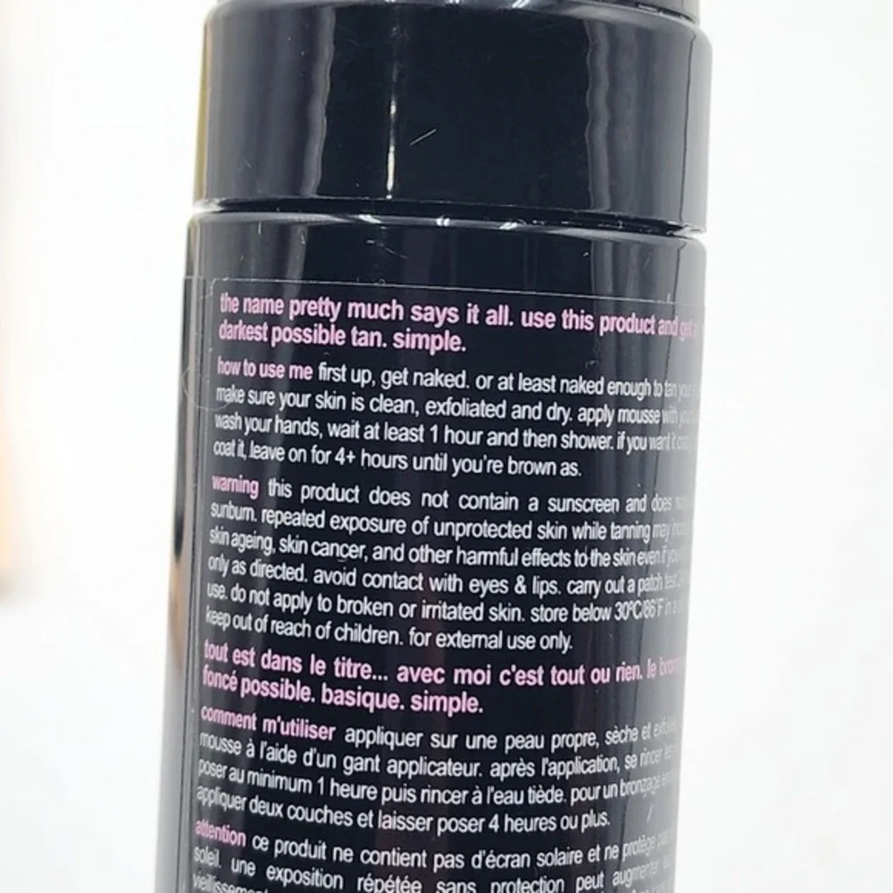 B Tan Self Tan Mousse I Want the Darkest Tan Possible 1 Hour 6.7 Fl Oz Mitt New